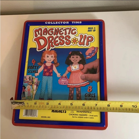 Vintage Magnetic Fashion Dress Up Set Storage Tin On The Go Travel 40pc Magnets - Picture 16 of 16